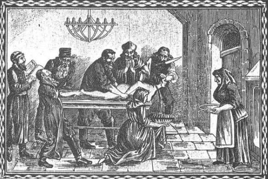 In 1453, the Jews of Breslau (Wrocław, Poland) were accused of a ritual child murder involving blood draining to make Passover bread. The accusation resulted in the burning of 41 members of the Jewish community, while the head rabbi hanged himself to avoid torture. The remaining