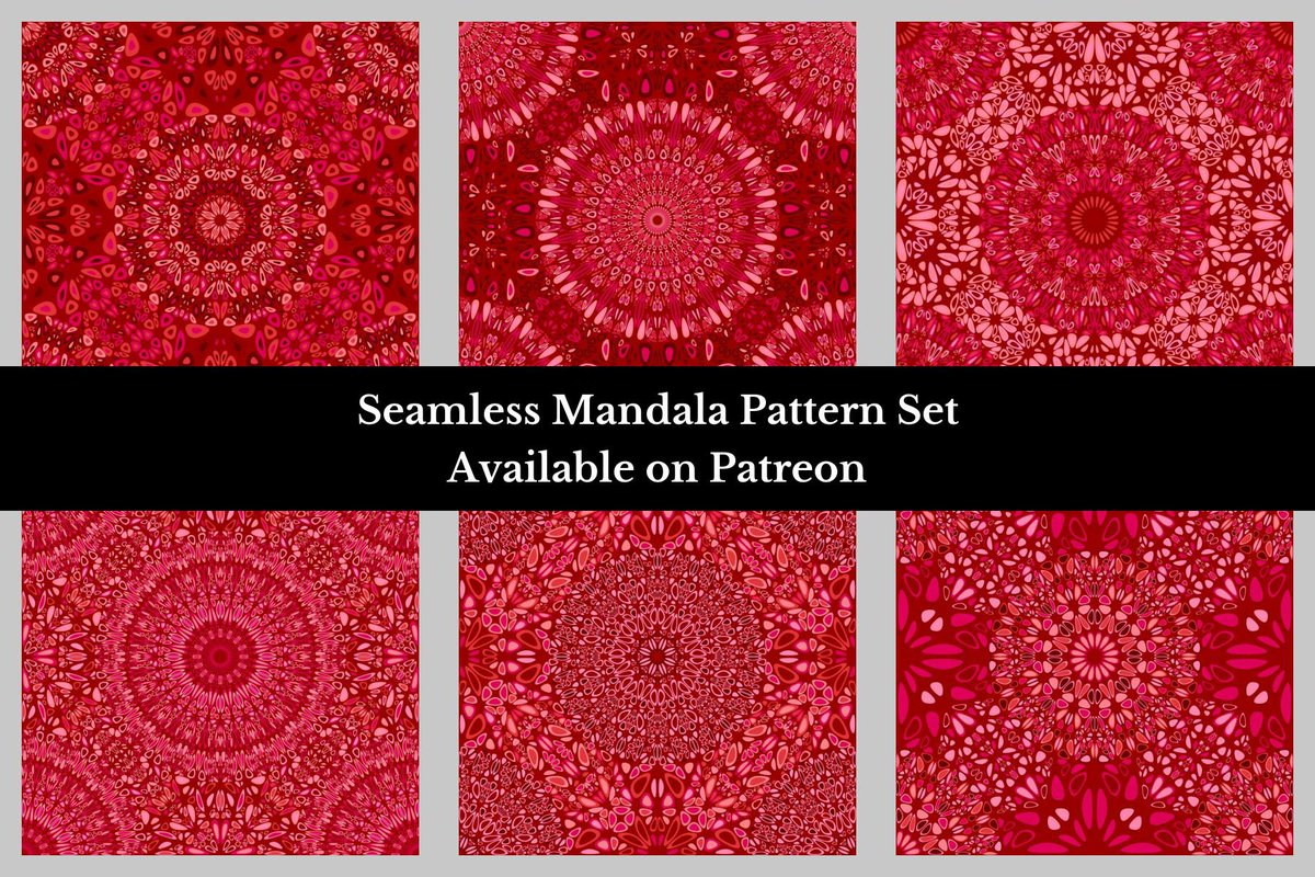 DavidZydd's tweet image. Seamless Mandala Patterns - available on Patreon: patreon.com/collection/188… #printablepattern #patternillustration #mandalapatterns #repeatingpattern