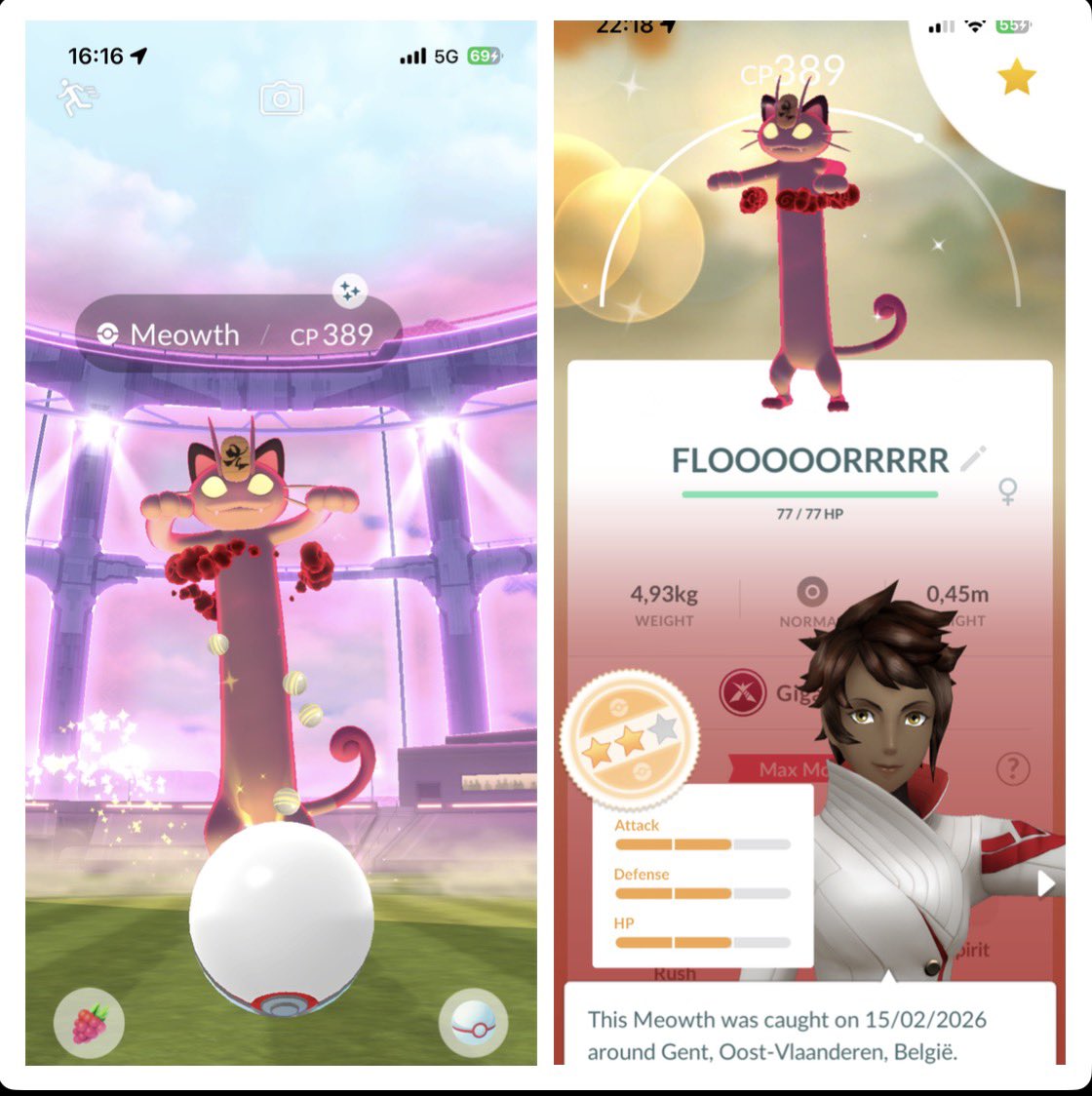 FLOOR SHINY GMAX MEOWTH LET’S GO!!
Why am i not surprised that with the most useless Gmax raid day i would get the most useless shiny as well 🤣.
#PokemonGOApp #PokemonGO