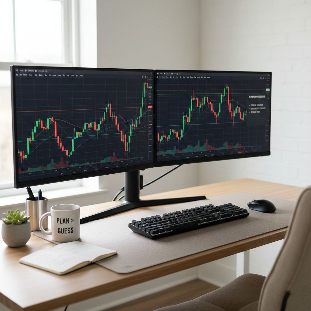Sundays offer the perfect window to recalibrate your mindset for the upcoming trading session.

Success in the markets rarely stems from having a crystal ball; instead, it's rooted in readiness.

Average traders guess the price, while pros manage risk and zones.

As a Pro Trader