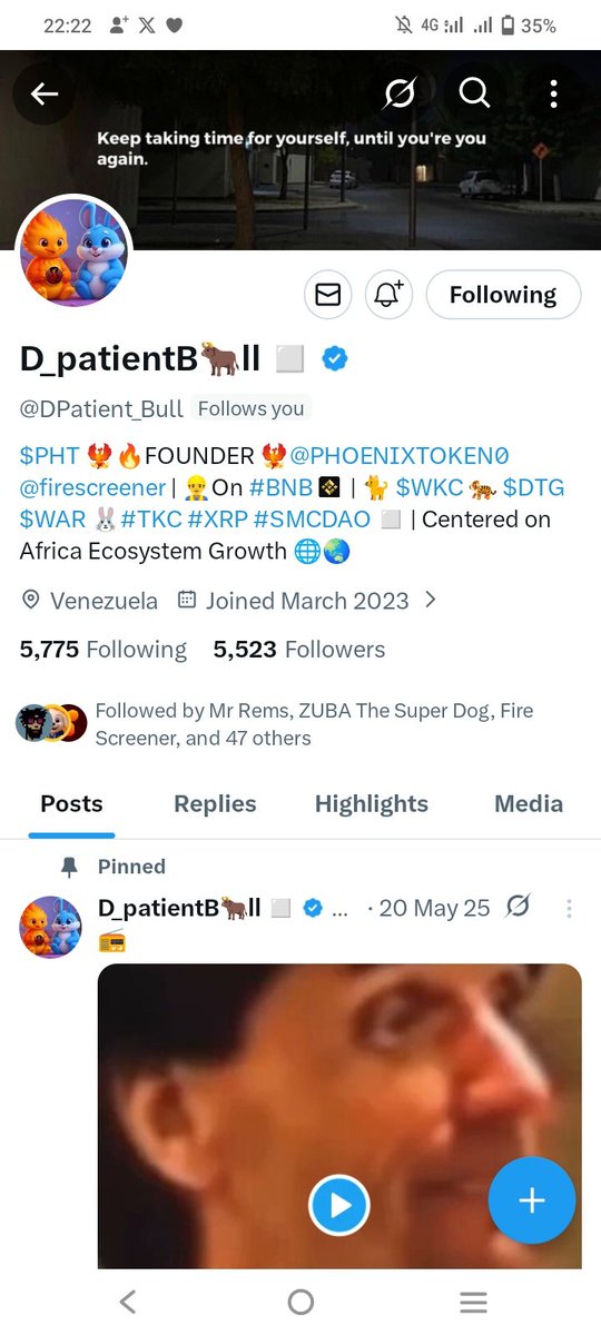 Sir, it is a great honor to have you follow me back