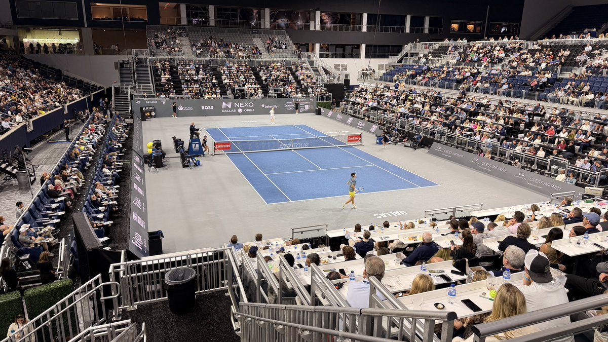 GroundPasspod's tweet photo. Dallas was great. Really enjoyed this tournament. Highly recommend, great field, awesome facilities, relatively inexpensive and it’s indoors so you are always guaranteed tennis. If it’s not already add it to your schedule next year.
#DALOpen https://t.co/yUp4VuVWgQ
