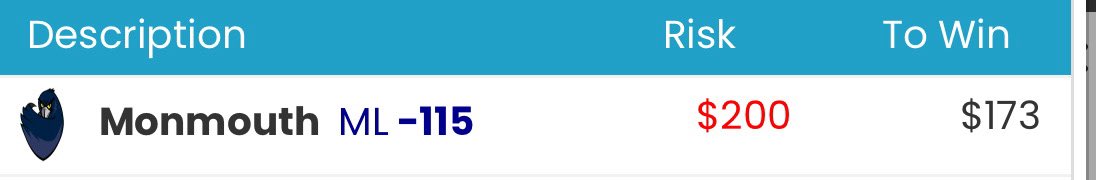 BookiesBoogyMan's tweet image. 🪜BBM’s  $200 &amp;gt; $10,000 CHALLENGE🪜

💰Play #1: $200 &amp;gt; $373 

———————————
Monmouth ML -115 (2u)
———————————

Drop a like if you’re climbing with me!🫡
Booked w: @leviathanlocks