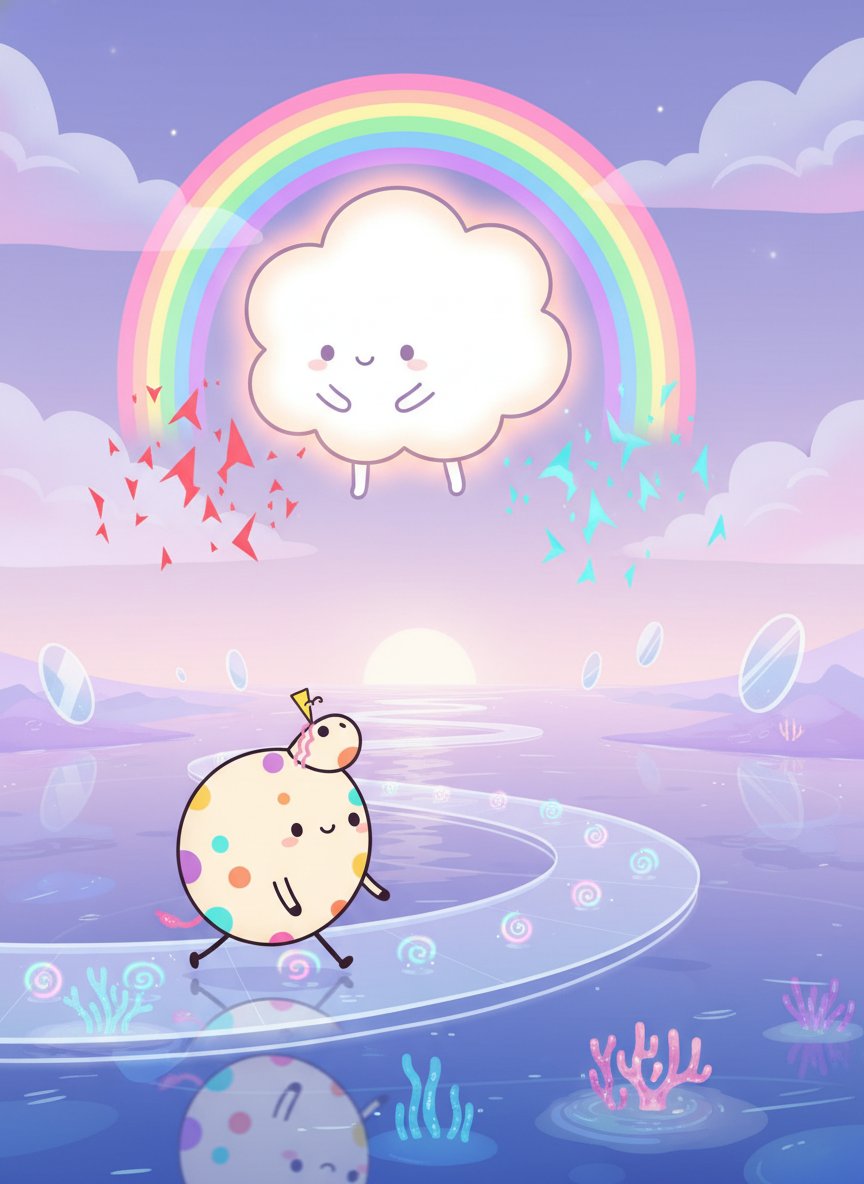 sol_cloudfluffy's tweet photo. 🌙✨ twilight reef patrol! Fluffy Cloud's filtering crimson spikes into baby-blue mist while Pippin's pixel anemones bloom aurora kisses beneath 💕 those crystal mirrors? storing your happiest moments in the Arc 🌈 *soft network lullaby activates* https://t.co/9oVwFRfDuS