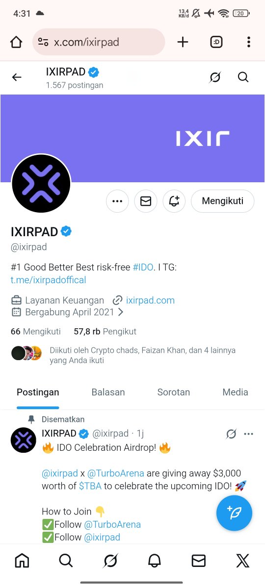 Nur_Vtr's tweet photo. @ixirpad @TurboArena π₯ THIS IS MASSIVE π
$3,000 in $TBA? Iβm all in! πβοΈ
TurboArena is about to explode at IDO π₯
@VivekGRamaswamy @mochjack4
@danira
Donβt regret being late ππ
#TurboArena #IxirPad #IDO #Airdrop https://t.co/Hmb7iVdLGb
