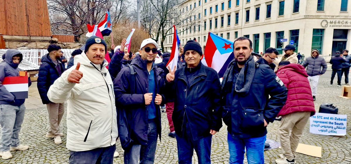 schabwah's tweet photo. جئنا هنا ميونخ وبالقرب من (( مؤتمر ميونخ للأمن )) لنقول بوضوح: لا أمن ولا سلام حقيقي دون الاعتراف الصريح بحق شعب الجنوب في تقرير مصيره، ولا استقرار دائم دون احترام إرادته الحرة في استعادة دولته الجنوبية . https://t.co/8m90i3WwQV