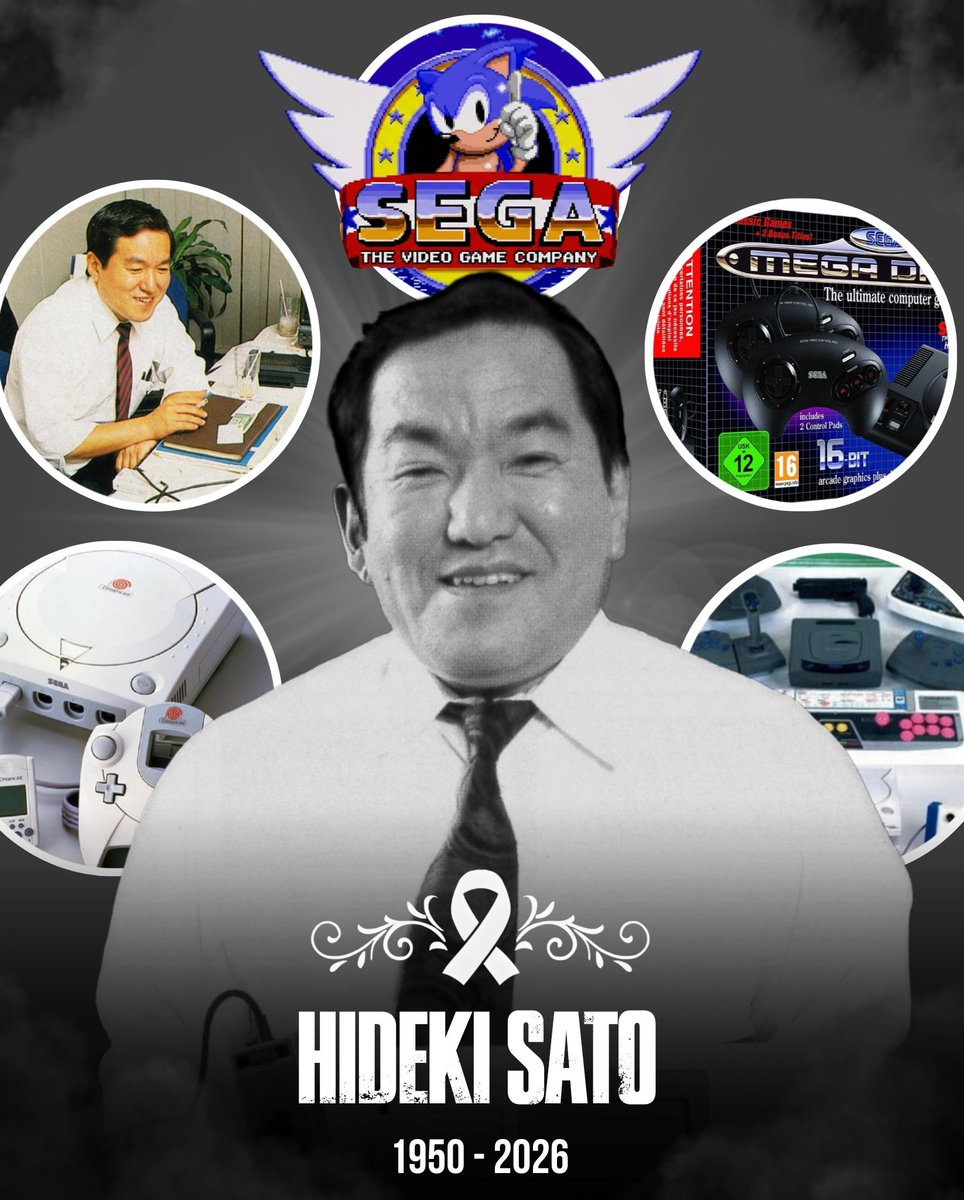 Lamentablemente, Hideki Sato, el ex presidente de SEGA, ha fallecido.

​Fue el arquitecto detrás de casi todas las consolas de la compañía, incluyendo la Mega Drive.

​Descanse en paz.