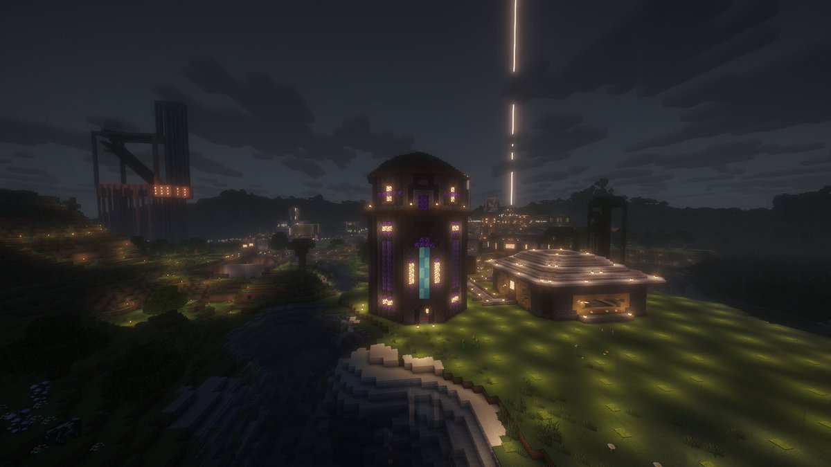 Estaba harto de mi cutre portal al Nether así que hice un torreón para ir a esa dimensión. Y sí, me he gastado 40 bloques de diamante para algo estético (las espadas).