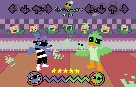 I made a drawing of my favorite ourple guy song but with the looks of the most recent ourple guy art style i think it looks really cute :)
#FNFDsides <a href="/DastardlyDeacon/">Cerulean (C0MMS OPEN 7/12)</a>