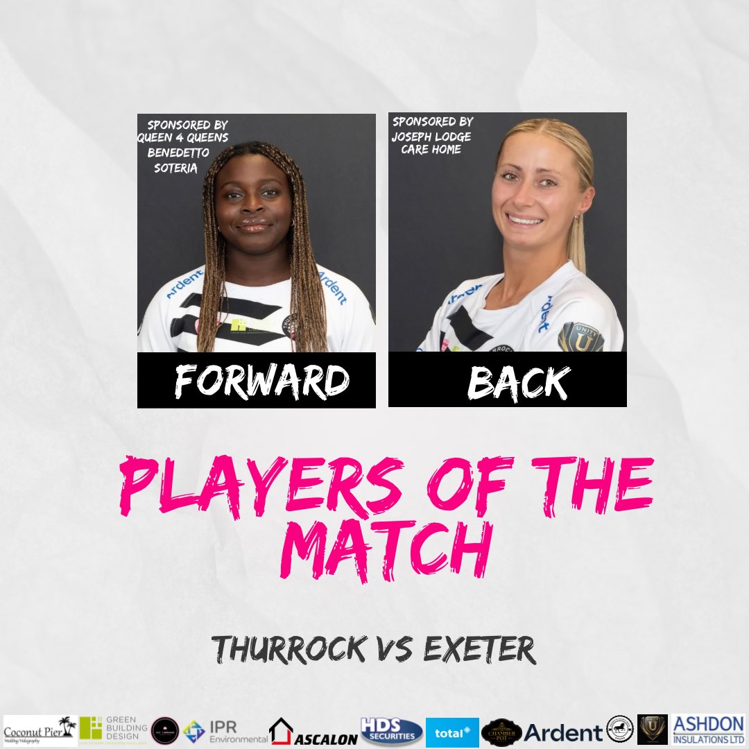thurrockladies's tweet photo. Forward of the Match: Toba Lawale
🏷️ Sponsored by ~ Queens 4 queens / Benedetto / Soteria

Back of the Match: Abbie Jones
🏷️ Sponsored by ~ Joseph lodge care home

#tbirds #playerofthematch https://t.co/K1qCzfy8MM