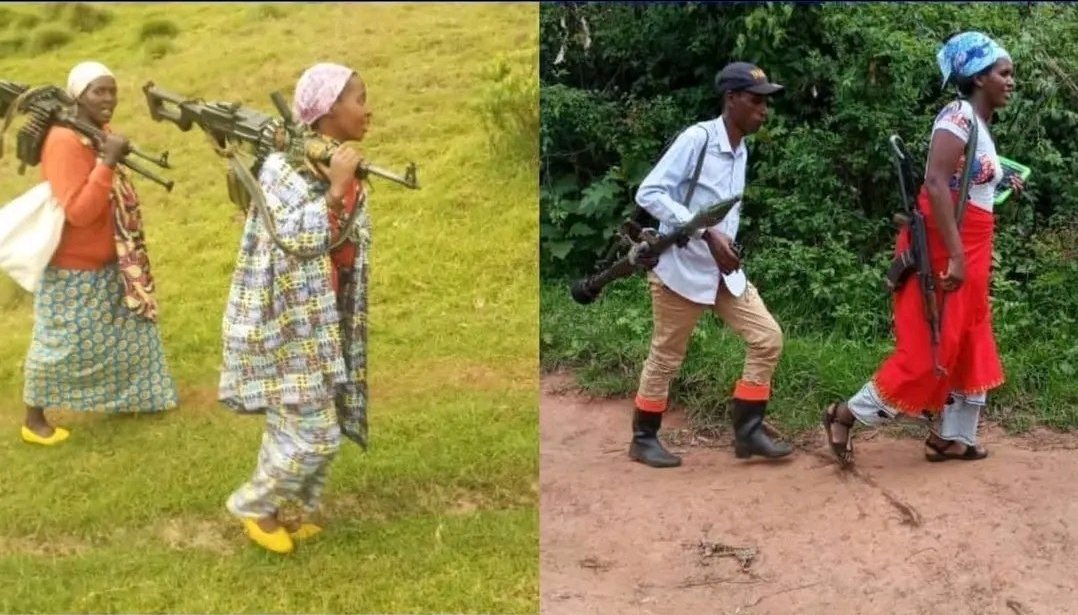 Les civiles Banyamulenge que le gouvernement bombarde selon les narratifs des abrutis Rwandais.