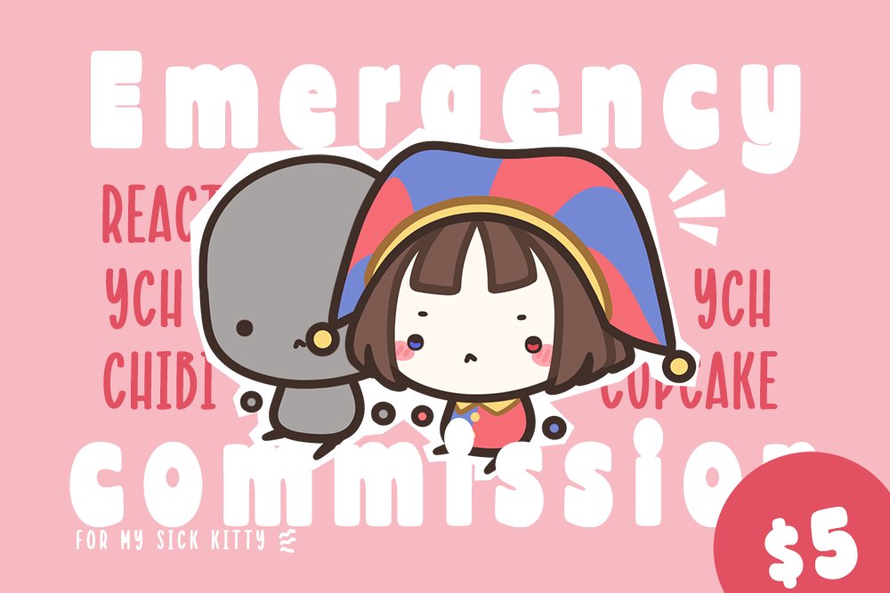 ❤️‍🩹Emergency Commissions .ᐟ

I've opened commissions because I need help covering a part of the hospitalization and treatment costs for my kitten. She's very sick right now and is currently being treated for cortical syndrome. Any help will be appreciated, More info below +