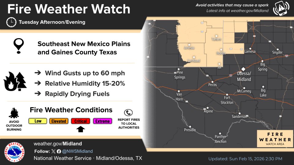 ⚠️🔥💨Very dry/windy conditions bring the threat of fire weather and ...