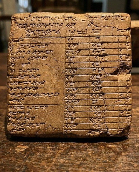 The math cheat sheet from 3,700 years ago. 📐

Think the ancient Greeks invented advanced geometry? Think again. This Babylonian clay tablet is known as Plimpton 322 and it is approximately 3,700 years old.

Written in cuneiform script, it contains a detailed number table that