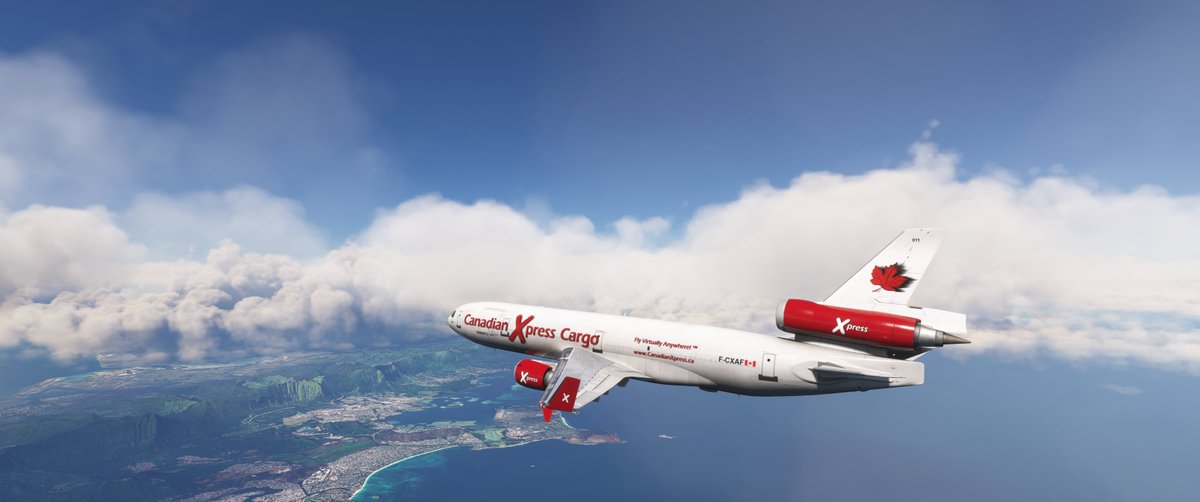 CXA001's tweet photo. 2/2 Photo dump from today's flight from Vancouver International (CYVR) to Daniel K. Inouye International (PHNL) 5 hours 46 minutes with the @canadianxpress  McDonnell Douglas MD-11F. https://t.co/jpd38TTUTw