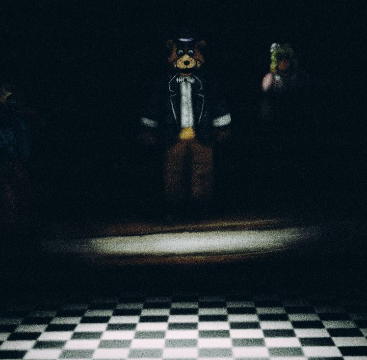 FnafPrecipice's tweet photo. Fould this cute, vintage poster while urban exploring today. Theres a stage too, but something is off, I think one of them is missing. #fnaf

Art by @0_atr97656 https://t.co/ntOQxLNnLX