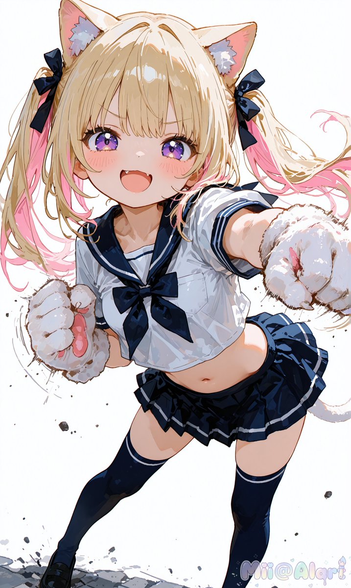 おはみな✨(｡･ω･)ﾉﾞ

えきちょーさん、参加させていただきます💕ฅ^•ω•^ฅ

猫パンチ 🐾͟͟͞͞= ฅ͟͟͞͞ =( •ω•´ ฅ )ﾈｺﾊﾟﾝﾁ

 #AIなないろ猫むすめ
 #AIイラスト
