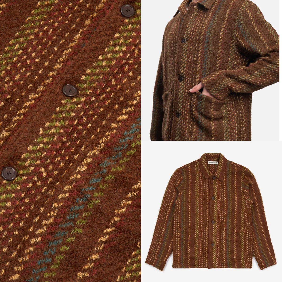 [Rosé]
SAINT LAURENT
Paisley-Print Metallic Fil Coupé Silk-Blend Chiffon Scarf

[Jaehyun]
OUR LEGACY
Archive Box Jacket in Kaleidoscope Jazz Wool