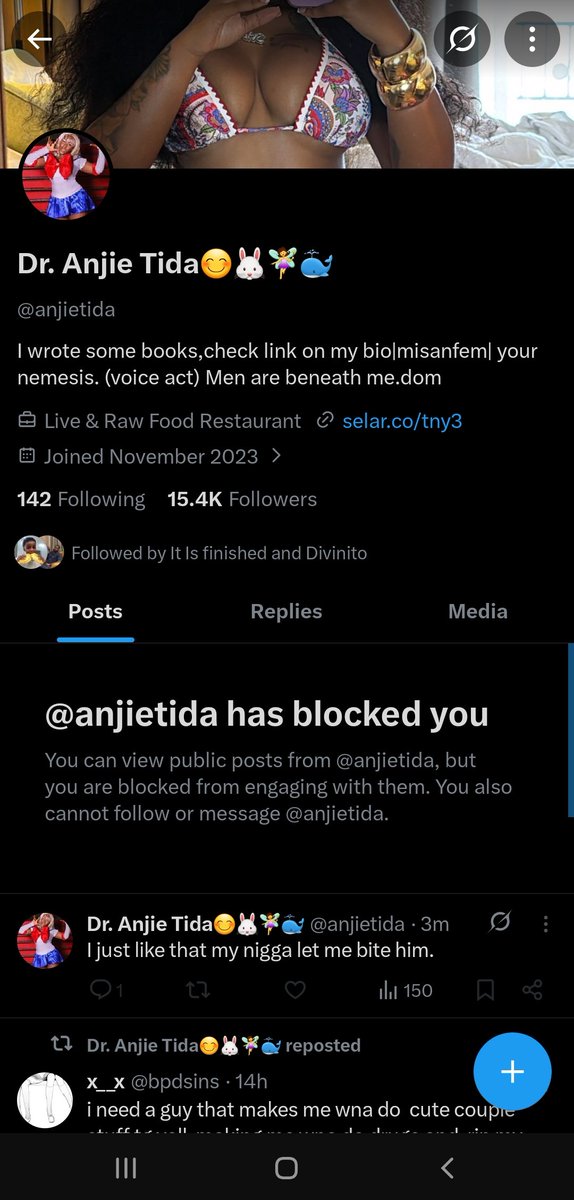 I just dey see say this werey block me, na only God know the kind truth wey i been tell her🤔🤔