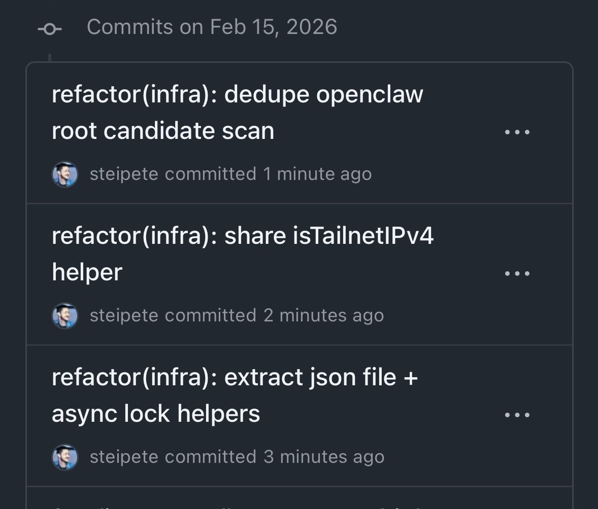 In case you’re wondering what <a href="/steipete/">Peter Steinberger 🦞</a> is doing as this news drops…🤣