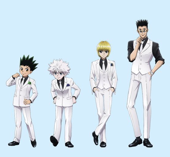 ゴン、キルア、クラピカ、レオリオ白スーツ！！やっぱこの4人最高です