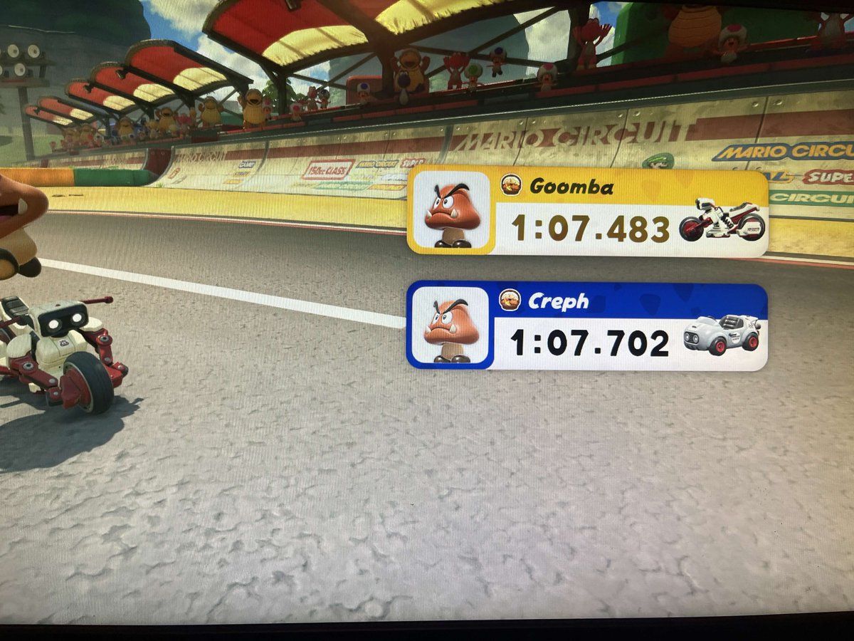 It's been a while since the last post, took a bit of break to do some essay work but I'm back. First off I bought a goomba plushie, to show the main. Then went on worldwide when I couldn't sleep, hit a new peak. Then improved my time at Mario Circuit, not bad.

#MarioKartWorld
