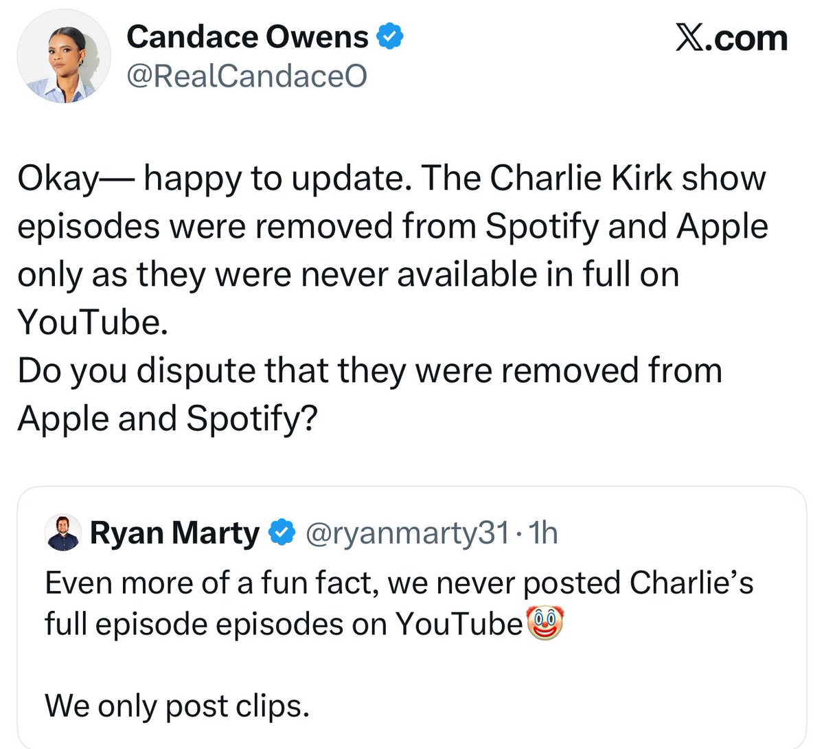 WOW 😲

Now Candace Owens is trying to push the goal posts‼️

After her latest Charlie Kirk conspiracy got DEBUNKED in record time.

This is why is IMPORTANT to call her out.

She knowingly SPREADS LIES with confidence.

Because her LIES usually go unchecked.

But it doesn’t take