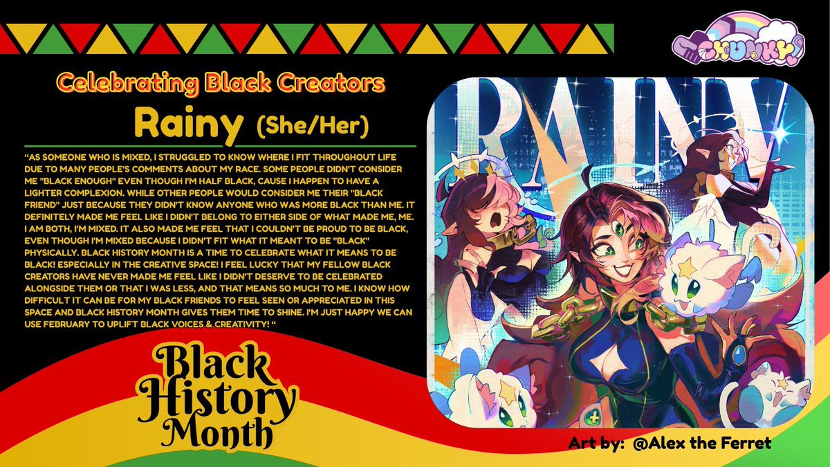 ⚫️ 🔴 🟡 🟢 𝐵𝓁𝒶𝒸𝓀 𝐻𝒾𝓈𝓉𝑜𝓇𝓎 𝑀𝑜𝓃𝓉𝒽 Day 15 ⚫️ 🔴 🟡 🟢 

The magical girl <a href="/RainyRentyn/">Rainy ✦ Magical Girl 🌧️✨</a>  has appeared!