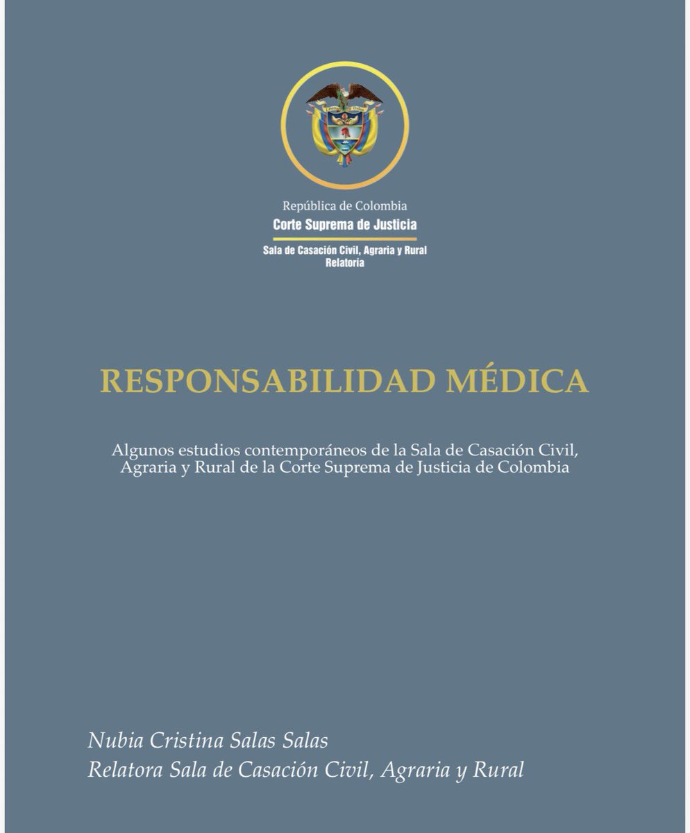 📚 Esta semana, en nuestro grupo exclusivo para colegiados, compartimos documentos de alto valor jurídico.

Entre ellos: “Responsabilidad médica. Algunos estudios contemporáneos”, de la Sala de Casación Civil, Agraria y Rural de la Corte Suprema de Justicia de Colombia.