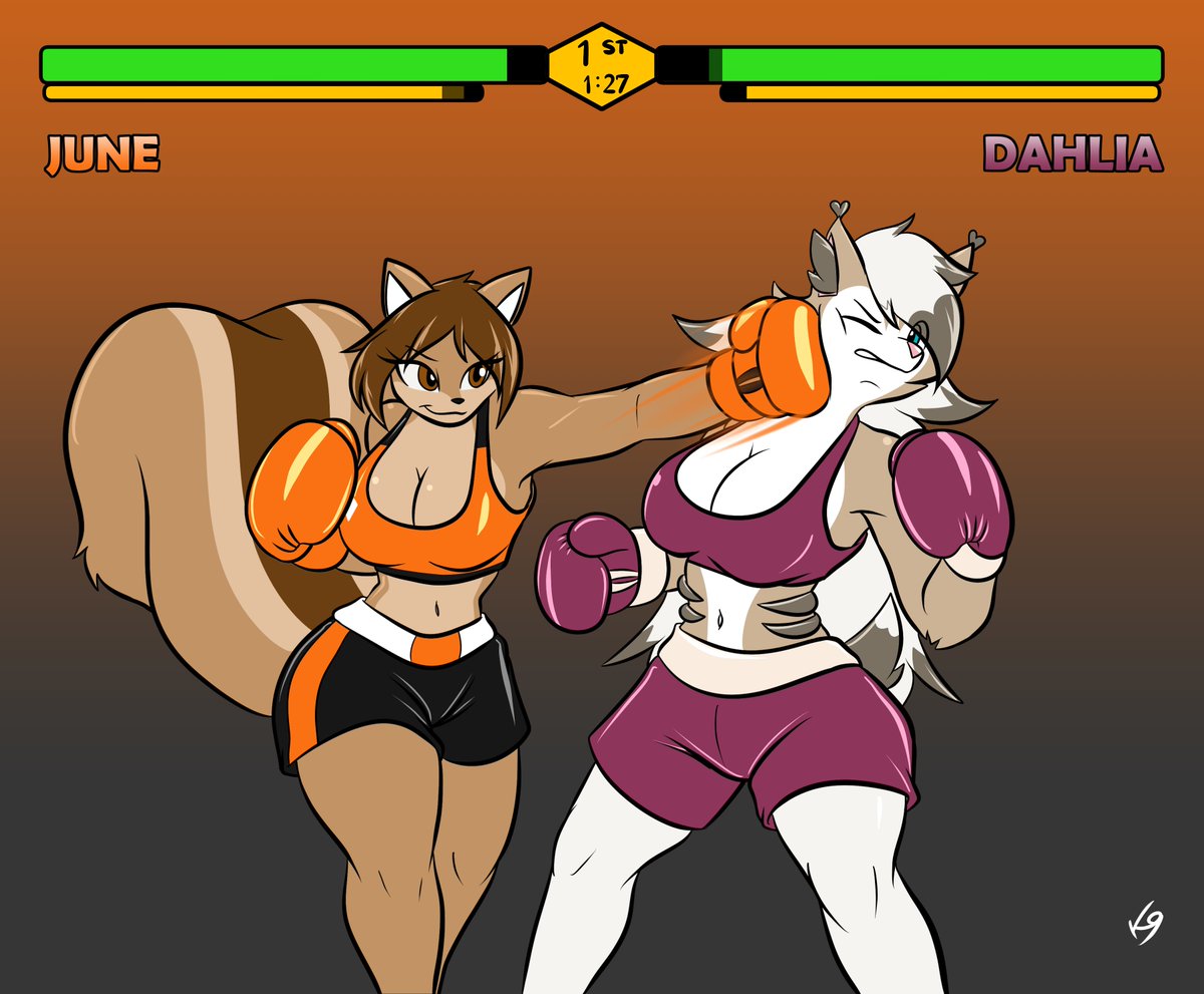 the_K9_team's tweet image. June and Dahlia are fired up!