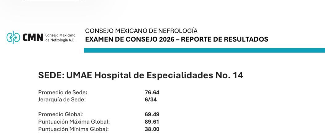Nefrología UMAE 14 tweet media