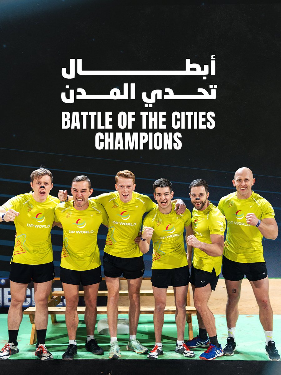 DubaiGames's tweet photo. فريق تشارني دونايك بطل تحدي المدن ضمن ألعاب دبي 2026.

#ألعاب_دبي #فريق1هدف1

Czarny Dunajec team, the champion of Dubai Games 2026 in Battle of the Cities.

#DubaiGames #1Team1Spirit #IgniteUniteBattle https://t.co/MBXGAHeorI