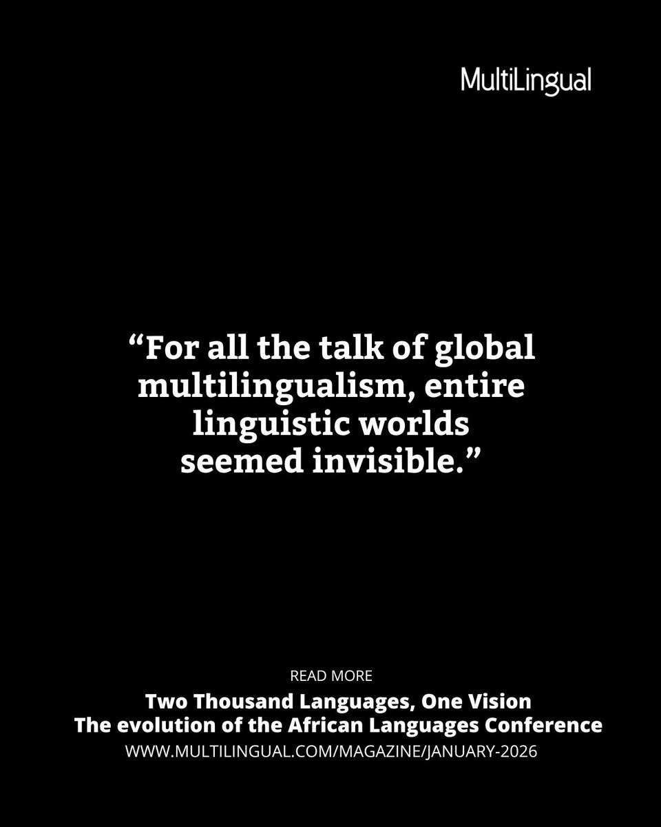 multilingualmag's tweet photo. In this article, Mimi Moore traces the evolution of the African Languages Conference, founded by Avishta Seeras and Ady Namaran Coulibaly during African Languages Week in 2022.
Read the full story: https://t.co/4c7QnjOWHt
#AfricanLanguages #CulturalInclusion #LanguageIndustry #MultilingualWorld #MultiLingualMedia