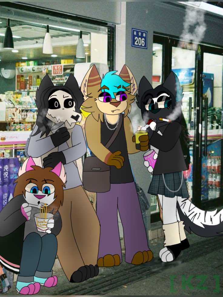 Night with friends 🌃✨

A gift for special people who have been there for me and whom I appreciate so much.

#furry #art #gift