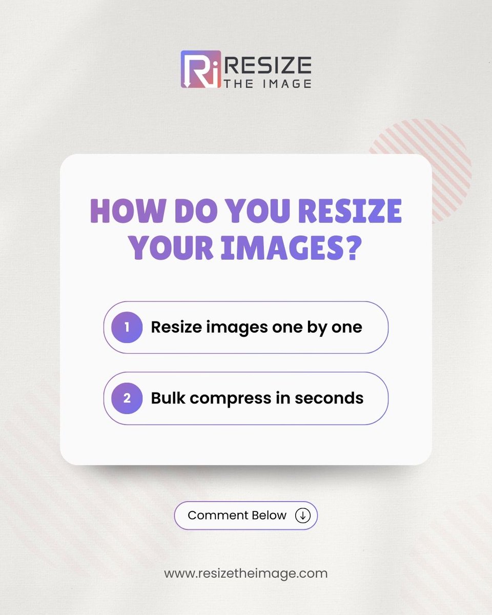 resizetheeimage's tweet photo. Are you still doing them one by one, spending way too much time ⏳

Comment Below👇

🌐 Try Now: https://t.co/MoeTzsFyU4

#resizetheimage #allinonetool #imageresizing #bulkcompression #imageeditingtools #fasteditingtool #onlineimagetools #digitalproductivity #trynow https://t.co/O03Dku1Ice