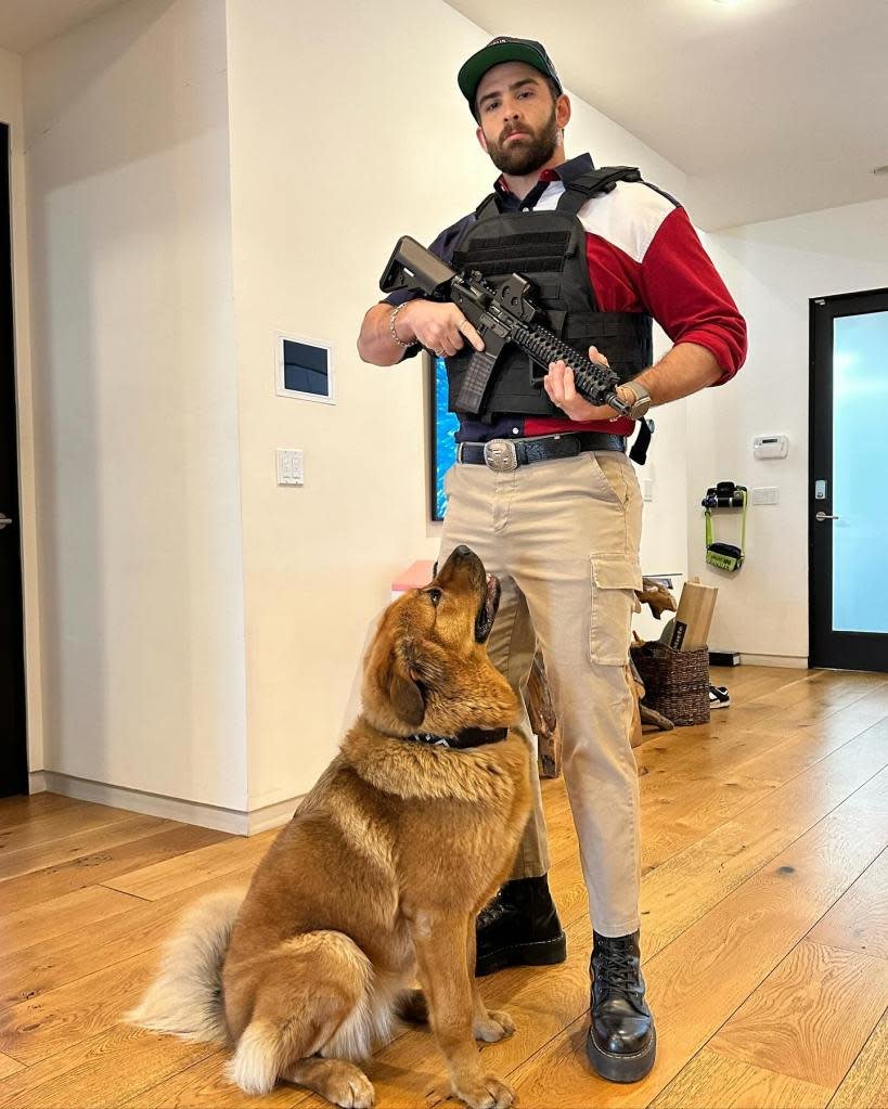 That's a Daniel Defense rifle.  It was either a pistol with a brace, and he switched it for a buttstock in violation of NFA34, or it's a registered SBR, somehow in California, which prohibits them

How?  Gavin Newsome just lets leftists break California laws about  30 round