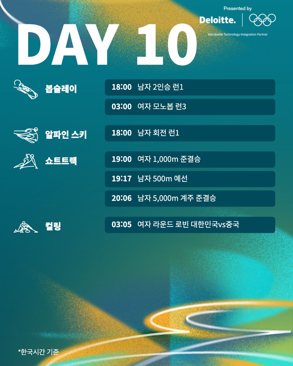 밀라노-코르티나 2026 DAY 10 일정 안내 이미지