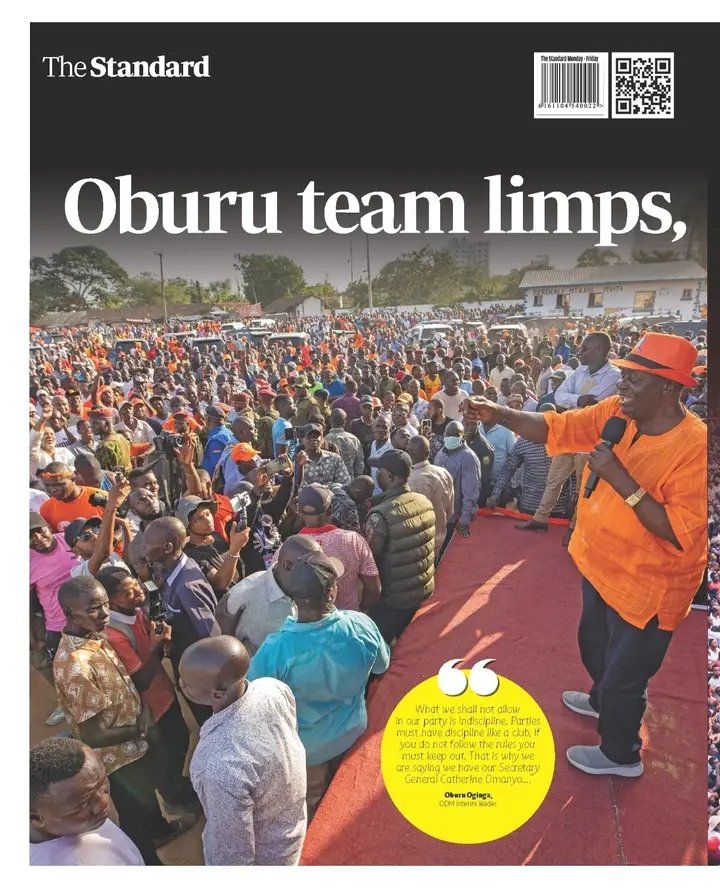 254thinker's tweet photo. Good Morning, Have a quick look at today's bold headlines on the local dailies.
#Kitengela 
#SisiNdoSifuna https://t.co/1MKcRno7iA
