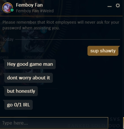 not reportable btw (was not a fan of my shen)