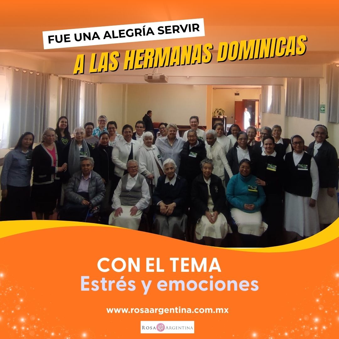rosaargentinarl's tweet photo. Hoy tuve la gran oportunidad de impartir el taller Estrés y emociones a las hermanas Dominicas.
Muchas gracias por su confianza en mi trabajo y por su calidez!
#rosaargentina #dominicas #estres #emociones https://t.co/hrBI8RNCSa