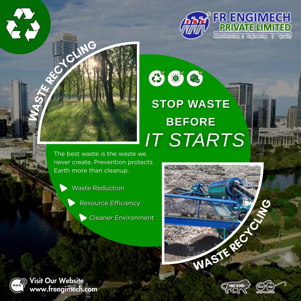 Fr_Engimech's tweet image. Stop Waste Before It Starts #WastePrevention #EcoControl

The best waste is the waste we never create. Prevention protects Earth more than cleanup.
