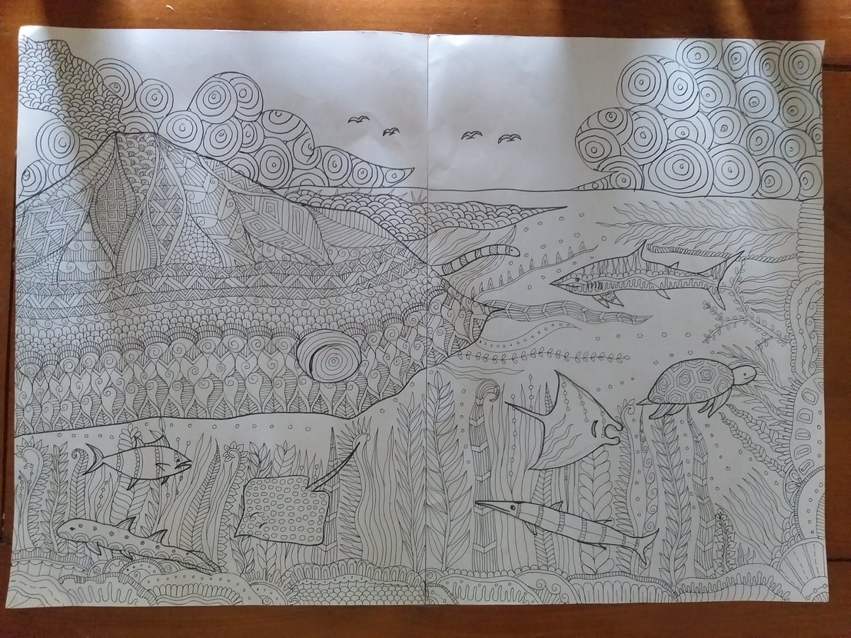Fannysrh_'s tweet photo. Gunung Gamalama dan Keindahan Bawah Laut Ternate @CmsnArtist_Id #artidn #zonakaryaid
#zenart #zentangle #drawingpen #drawingart #ArtistOnTwitter #artoftheday #drawingoftheday #illustration #illustrationar #artwork #artworking https://t.co/wy3IYAJ8WF