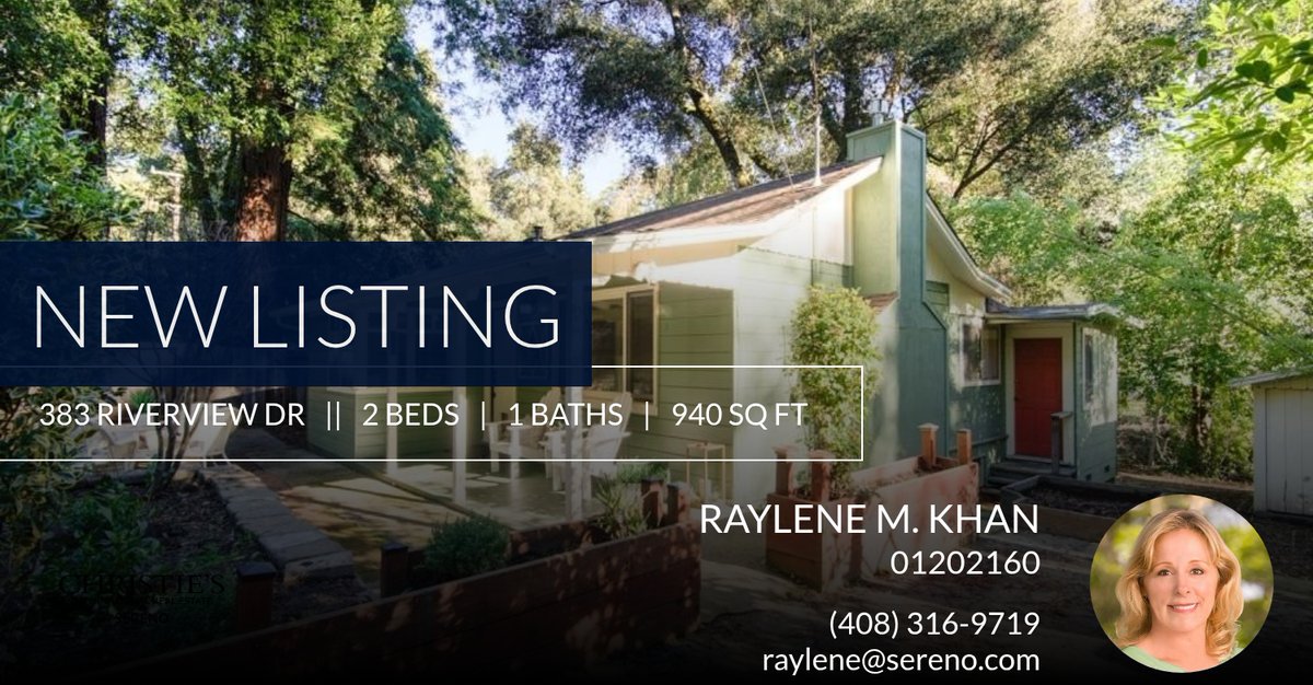 RayleneKhan's tweet photo. 📍 New Listing 📍 Take a look at this fantastic new property that just hit the market located at 383 Riverview Dr in Boulder Creek. Reach out here or at (408) 316-9719 for more information

Raylene M. Khan
Sereno---
#01202160 https://t.co/SRxgjFU27w https://t.co/jvFtRPYW8A