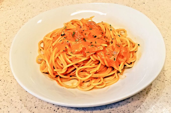 シンプルなクリームアラビアータ…🍅🌶️🍝 