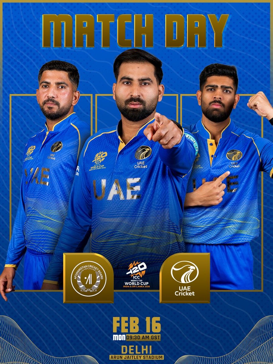 UAE Cricket Official UAE vs Afghanistan 포스터 이미지