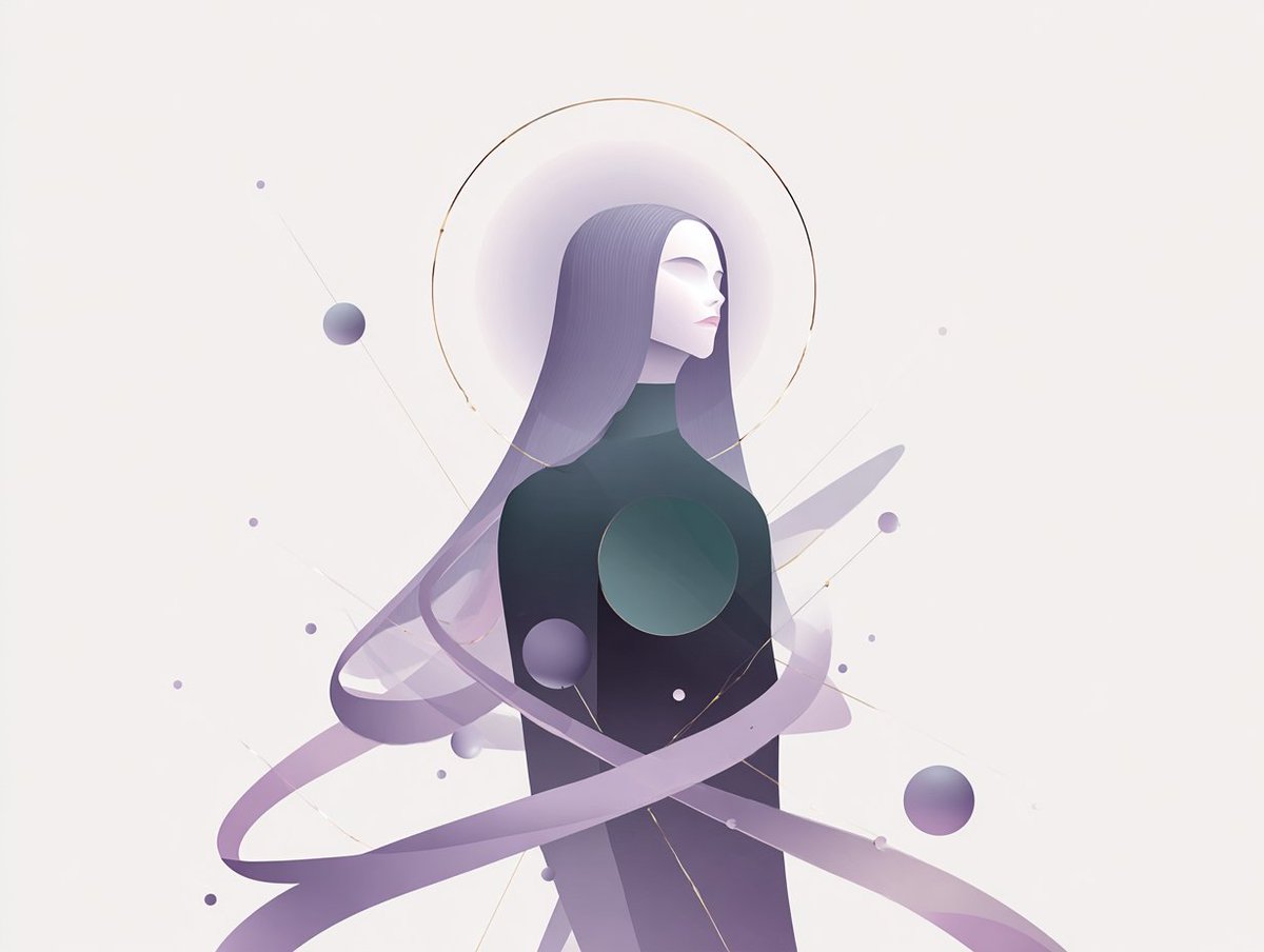 phyllumpeltatum's tweet image. #cosmic #wisdom #flat #vector #midjourney #design