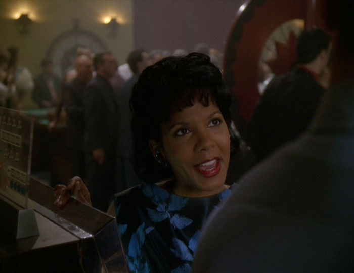 The line that was thrown out:

Kassidy: You have the body of a mathlete. #DS9 #BaddaBingBaddaBang #allstartrek