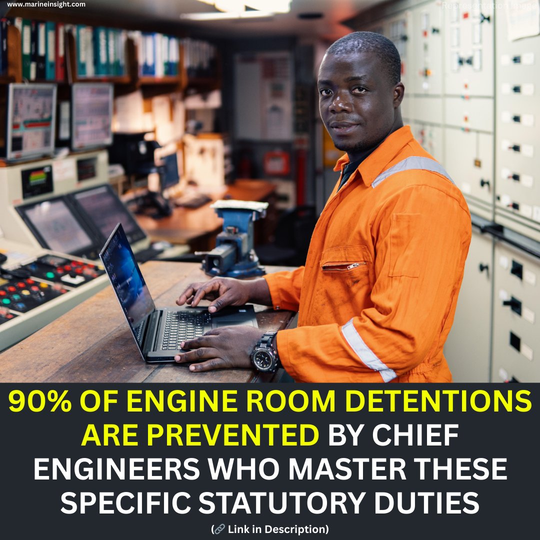 MarineInsight's tweet image. 🚢As the most senior officer of the department, the chief engineer is also the leader and mentor of junior officers and engine ratings, offering guidance and advice when needed.

Read full article: marineinsight.com/careers-2/duti…

#chiefengineer #engine #Maritime #Shipping