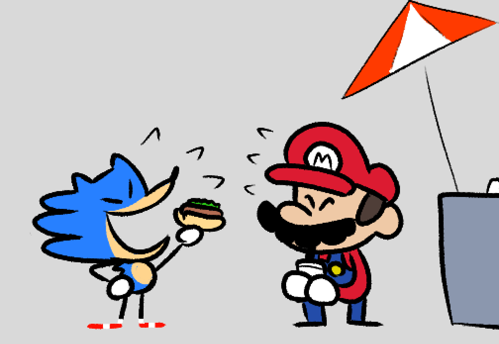 Mario n Sonic for no reason at all