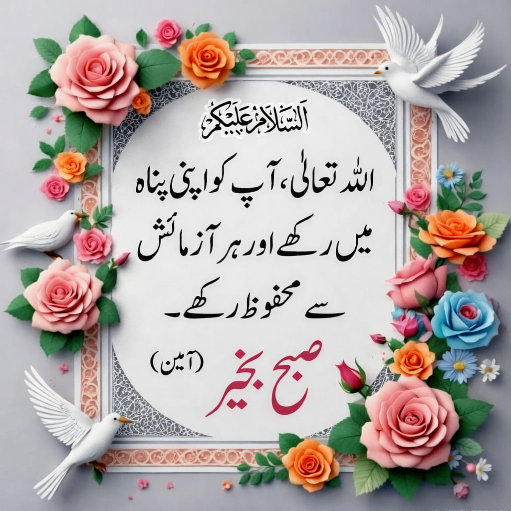 آسلام علیکم و رحمتہ اللہ وبرکاتہ صبح بخیر